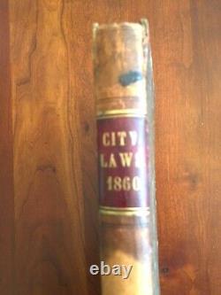 Very RARE 1860 General Laws of NASHVILLE Tennessee, Charters, Pre Civil War, TN