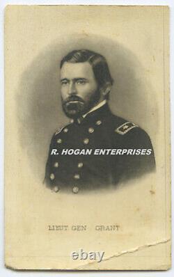 Vintage 1860's CIVIL WAR LIEUTENANT GENERAL ULYSSES S. GRANT CDV CARD PHOTO N3A