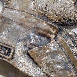 Vintage 18th President General Ulysses S Grant Civil War Portrait Bronze Plaque