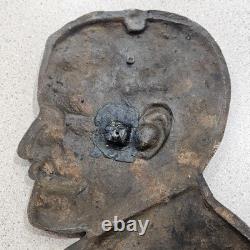 Vintage 18th President General Ulysses S Grant Civil War Portrait Bronze Plaque