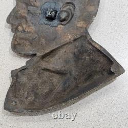 Vintage 18th President General Ulysses S Grant Civil War Portrait Bronze Plaque