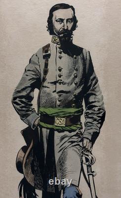 Vintage Civil War General George Pickett Framed Print Jack Davis Art Decor Gifts