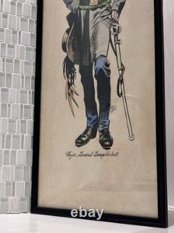 Vintage Civil War General George Pickett Framed Print Jack Davis Art Decor Gifts