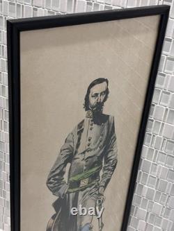 Vintage Civil War General George Pickett Framed Print Jack Davis Art Decor Gifts