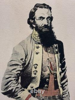 Vintage Civil War General James Stuart Framed Print, Jack Davis Art Decor Gifts