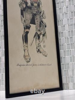Vintage Civil War General James Stuart Framed Print, Jack Davis Art Decor Gifts