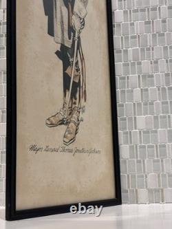 Vintage Civil War General Stonewall Jackson Framed Print, Jack Davis Decor Gifts