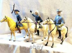 Vintage Hartland Lot Washington General Custer Robert Lee Figurines and Horses