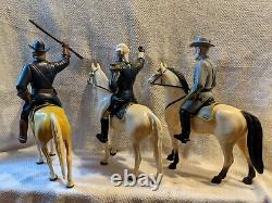 Vintage Hartland Lot Washington General Custer Robert Lee Figurines and Horses
