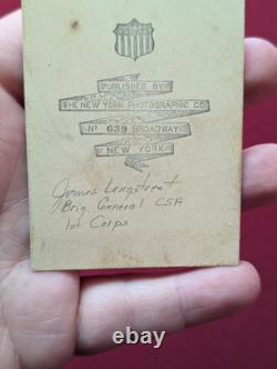 Vintage Portrait CDV Confederate Civil War General James Longstreet New York