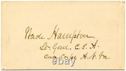 WADE HAMPTON/Confederate General Civil War/South Carolina Governor/Autograph9152