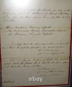 WILLIAM S. ROSECRANS, Civil War Union General War date document signed twice