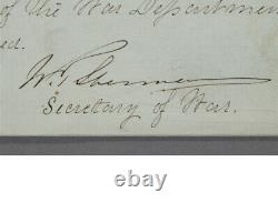 WILLIAM T. SHERMAN And General Meigs Signed Civil War Document