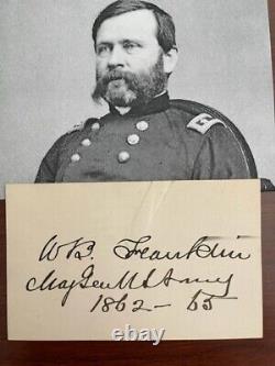 William B. Franklin Signed Slip, Union General, CIVIL War, Engineer