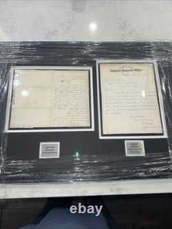 William Knapp Civil War General Signature And Letter. Museum Glass Framed