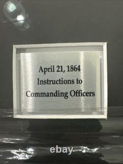 William Knapp Civil War General Signature And Letter. Museum Glass Framed