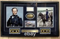 William T. Sherman Civil War General of U. S. Army Signed Cut Auto Framed JSA COA