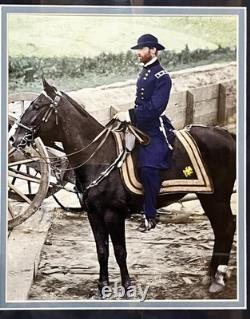 William T. Sherman Civil War General of U. S. Army Signed Cut Auto Framed JSA COA