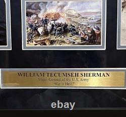 William T. Sherman Civil War General of U. S. Army Signed Cut Auto Framed JSA COA