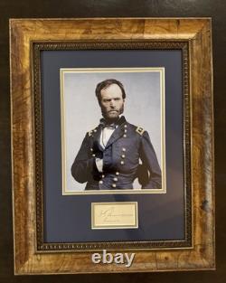 William T Sherman Signed JSA Authentic LOA Framed US Civil War General