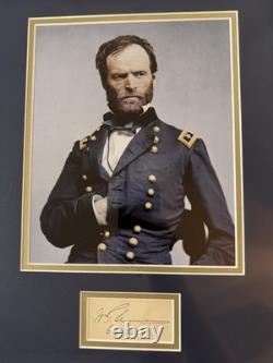 William T Sherman Signed JSA Authentic LOA Framed US Civil War General