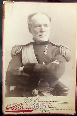 William Tecumseh Sherman Twice Signed CDV with Other Civil War Generals