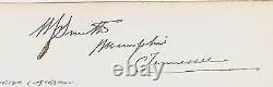 Wm Jay Smith Civil War Brig. General & Tennessee Congressman Autograph Signature